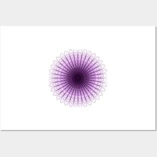 Purple Gradient Flower Posters and Art